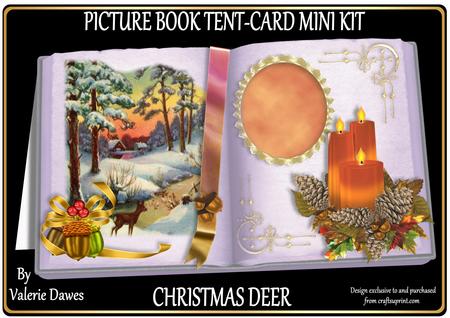 Picture Book Tent-card Mini-kit - Christmas Deer