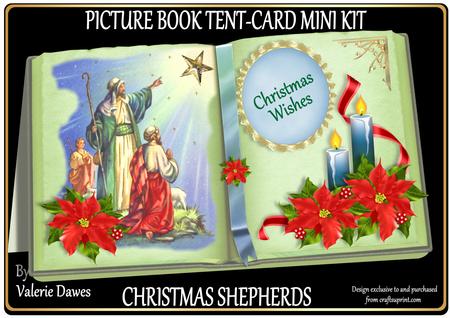 Picture Book Tent-card Mini-kit - Christmas Shepherds