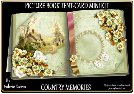 Picture Book Tent-card Mini-kit - Country Memories