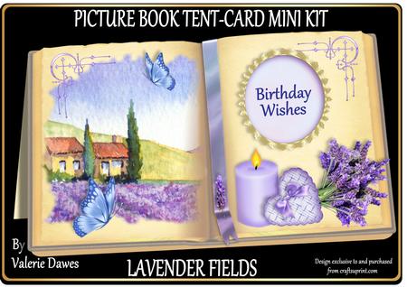 Picture Book Tent-card Mini-kit - Lavender Fields