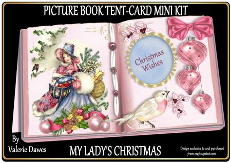 Picture Book Tent-card Mini-kit - My Lady's Christmas