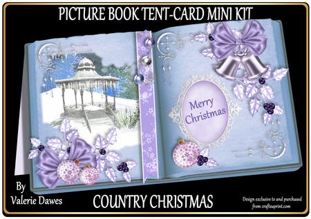 Picture Book Tent-card Mini-kit - White Christmas