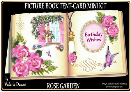 Picture Book Tent-card Mini-kit - Rose Garden