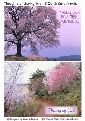 Thoughts of Springtime - 2 Quick Card Fronts