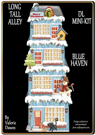Long Tall Alley Large Dl Card Mini-kit - Blue Haven