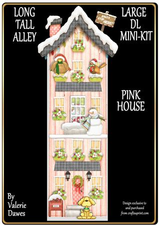 Long Tall Alley Large Dl Card Mini-kit - Pink House