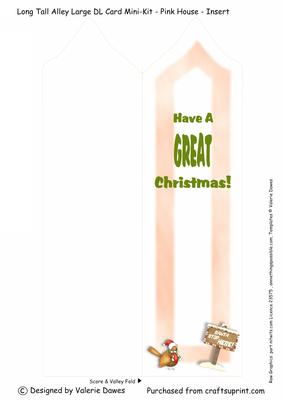 Long Tall Alley Large Dl Insert - Pink House