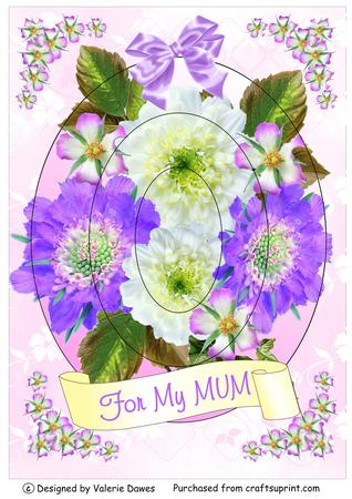 Mother's Day Bouquet A4 Tunnel Card Kit