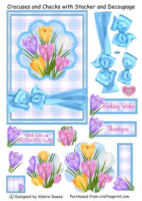 Crocuses and Checks with Stacker and Decoupage