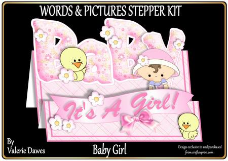 Words & Pictures Stepper Mini-kit - Baby Girl
