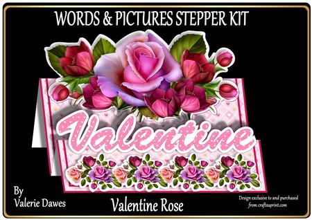 Words & Pictures Stepper Mini-kit - Valentine Rose