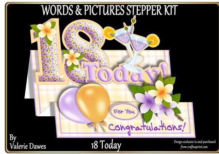 Words & Pictures Stepper Mini-kit - 18 Today