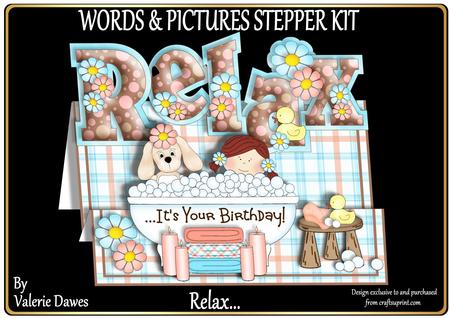 Words & Pictures Stepper Mini-kit - Relax - 
