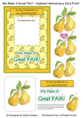 We Make a Great Pair! - Husband Anniversary Card Front
