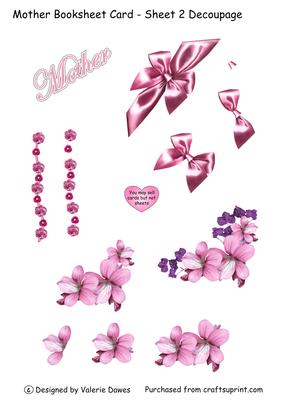 Mother Book Sheet Card - Sheet 2 Decoupage