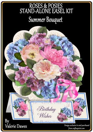 Roses & Posies Stand Alone Easel Kit - Summer Bouquet