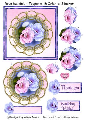 Rose Mandala - Topper with Oriental Stacker