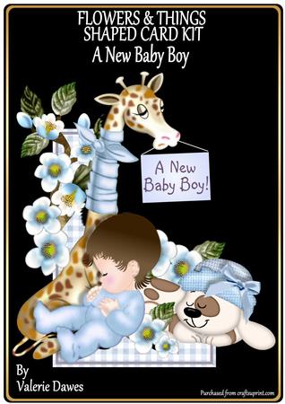 Flowers & Things Shaped Card Kit - a New Baby Boy