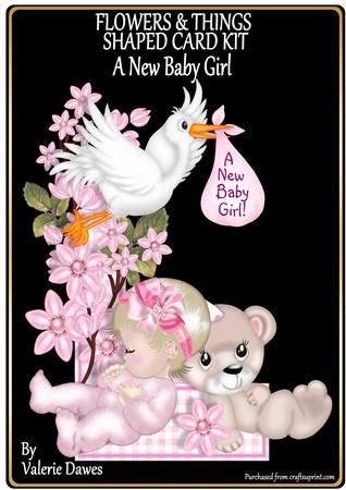 Flowers & Things Shaped Card Kit - a New Baby Girl