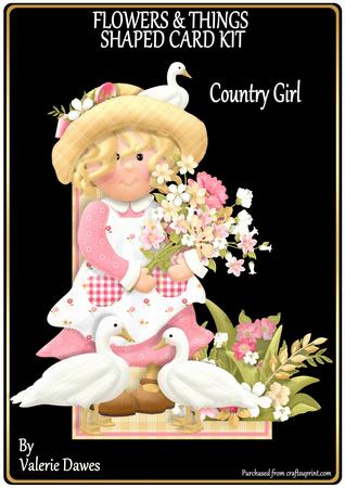 Flowers & Things Shaped Card Kit - Country Girl
