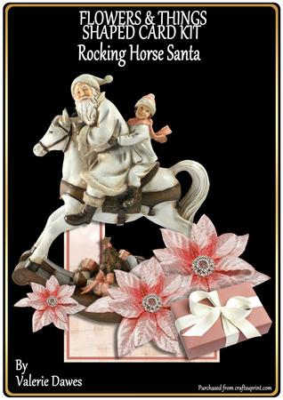 Flowers & Things Shaped Card Kit - Rocking Horse Santa