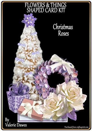 Flowers & Things Shaped Card Kit - Christmas Roses