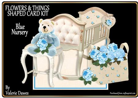Flowers & Things Shaped Card Kit - Blue Nursery