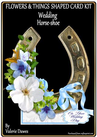 Flowers & Things Shaped Card Kit - Wedding Horse-shoe