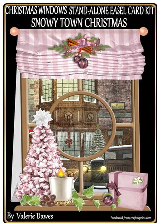 Christmas Windows Stand Alone Kit - Snowy Town Christmas