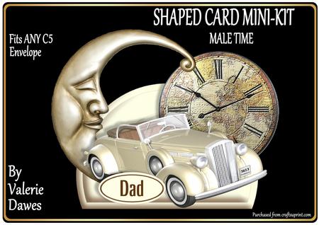 Shaped Card Mini-kit - Male Time