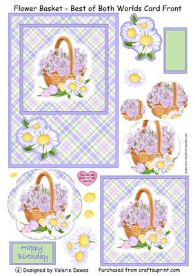Flower Basket - Best of Both Worlds Card Front