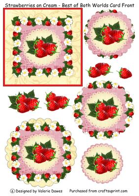 Strawberries on Cream - Best of Both Worlds Card Front