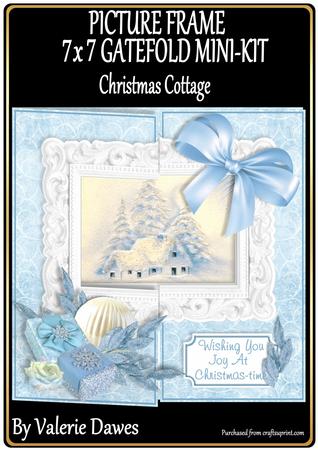Picture Frame Gatefold Mini-kit - Christmas Cottage