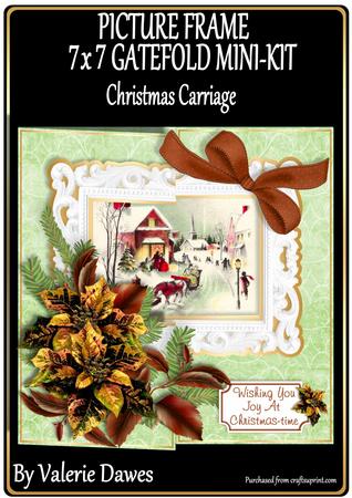 Picture Frame Gatefold Mini-kit - Christmas Carriage
