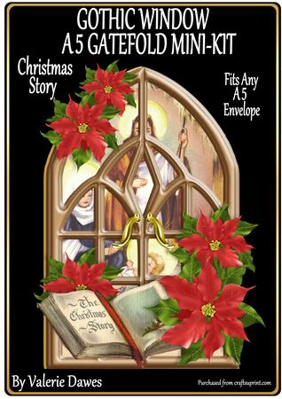 Gothic Window A5 Gatefold Mini-kit - Christmas Story