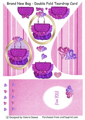Brand New Bag - Double Fold Teardrop Card