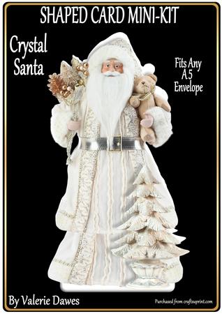 Shaped Card Mini-kit - Crystal Santa