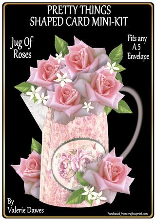 Pretty Things Shaped Card Mini-kit - Jug of Roses