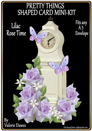 Pretty Things Shaped Card Mini-kit - Lilac Rose Time