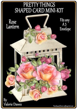 Pretty Things Shaped Card Mini-kit - Rose Lantern