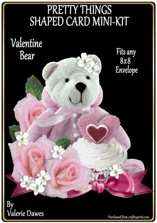 Pretty Things Shaped Card Mini-kit - Valentine Bear