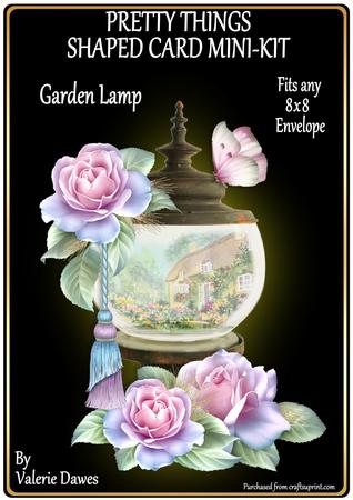 Pretty Things Shaped Card Mini-kit - Garden Lamp