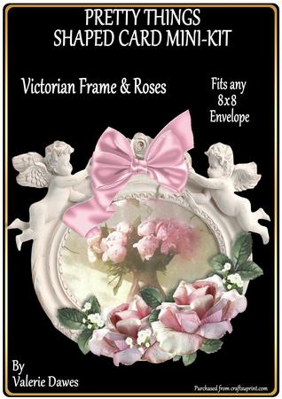 Pretty Things Shaped Card Mini-kit - Victorian Frame & Roses