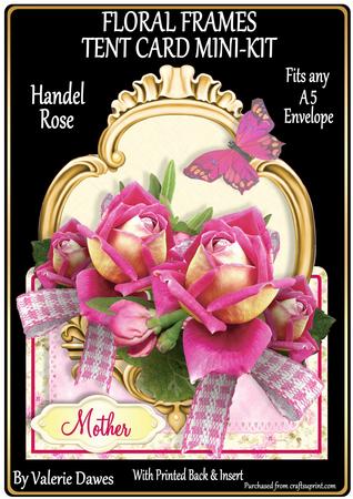 Floral Frames Tent Card Mini-kit - Handel Rose
