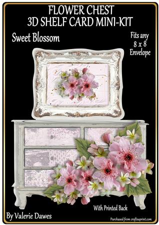 Flower Chest 3D Shelf Card Mini-kit - Sweet Blossom