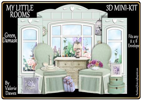 My Little Rooms Mini-kit - Green Damask