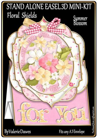 Stand Alone Easel Mini Kit Floral Shields - Summer Blossom
