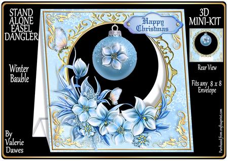 Stand Alone Easel Dangler Mini Kit - Winter Bauble
