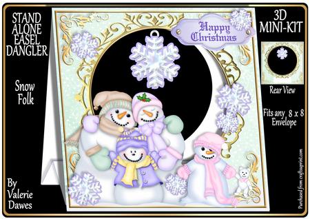 Stand Alone Easel Dangler Mini Kit - Snow Folk