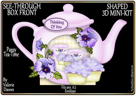 See-through Shaped Box Card - Pansy Tea